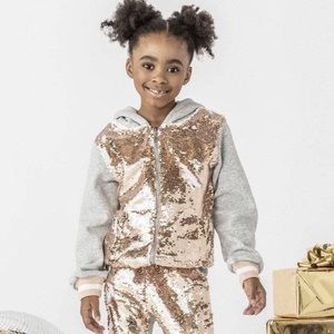 NWT Lola + The Boys Flip Sequin Hoodie